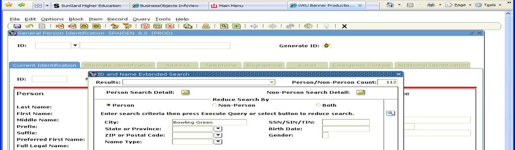 person when added to database) order. Note: This cannot be modified.