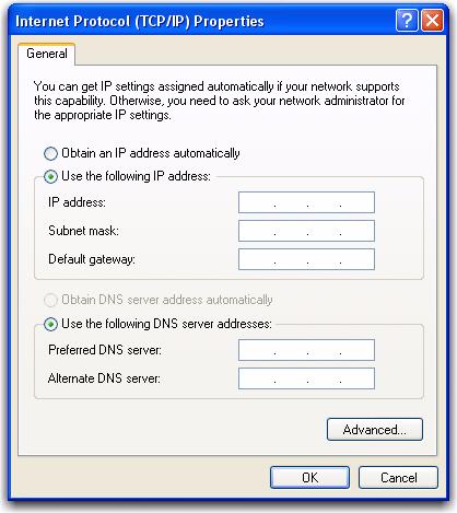3 In the Network Connections window, rightclick the item that represents the Ethernet port that