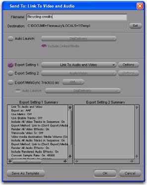 Using the Send To Templates to Export an AAF Sequence from Media Composer Choose this option for any scenario in which Pro Tools will link to the same media files as the current Avid sequence.