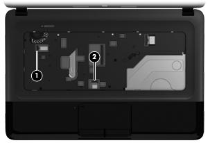 7. Release the ZIF connector to which the TouchPad button board cable is connected, and then disconnect the TouchPad