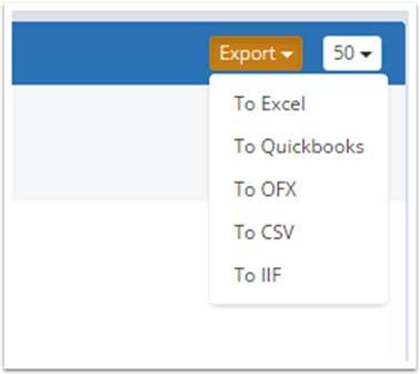 From the dropdown export selection, select the QBO file type for QuickBooks Desktop and download.