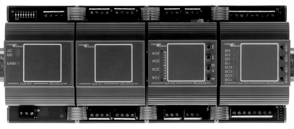 E xtension Modules The extension (XT and XTM) and expansion (XP) modules may be mounted next to the controller on the same DIN rail, or remotely, up to 1200 m from the controller.
