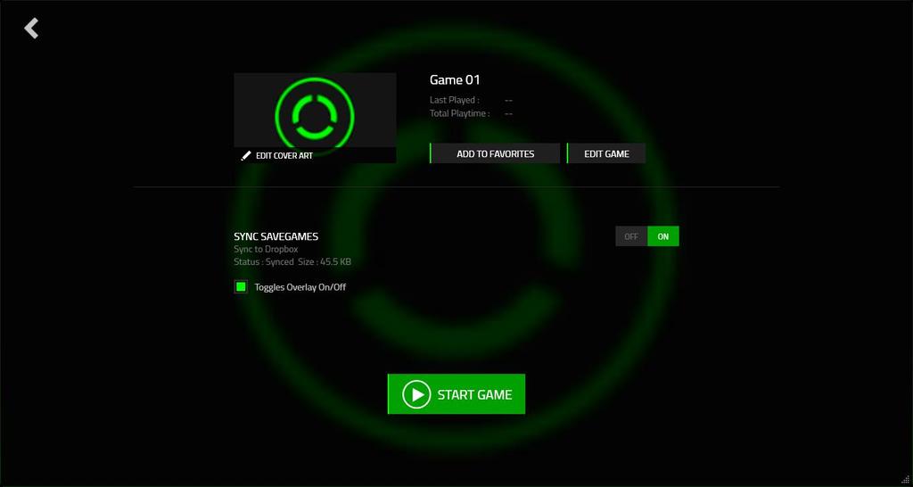 SETTING UP GAME PREFERENCES You can configure preferences for each game individually. From the game list, click on the game you wish to configure.
