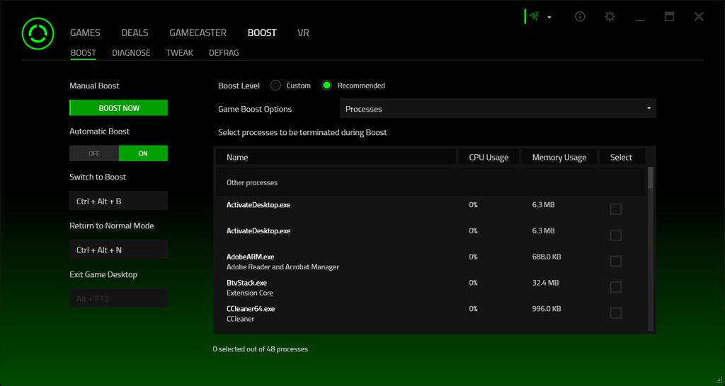Others provide a number of Windows settings that can be adjusted by Razer Cortex to further enhance the game performance on your computer. This includes: Launching the game on Game Desktop mode.