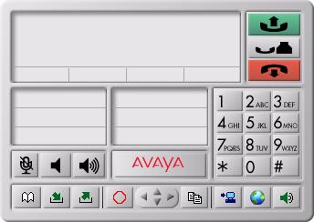 Avaya 2050 IP Softphone Call Control window Figure 2: Call Control Window Compact theme (silver) Display Soft keys Line keys Volume keys Answer Hold Release Dialpad Mute Directory Inbox/ Messages