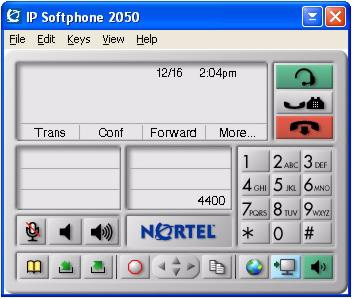 IP Softphone 2050 Call Control window Figure 4: Call Control Window Compact Skin (silver) Display Soft keys Line keys Volume keys Mute Directory Inbox/ Messages Outbox/Shift Quit Navigation arrows
