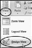 In the Controls section of the Form Design Tools Design tab select the Button icon.