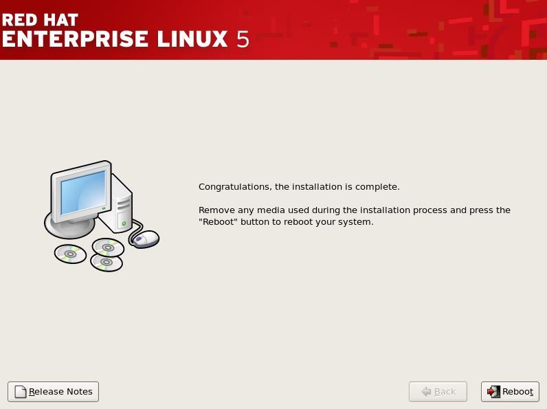 At the successful installation confirmation screen take