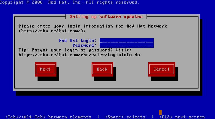 1.31. Enter the Red Hat credentials to