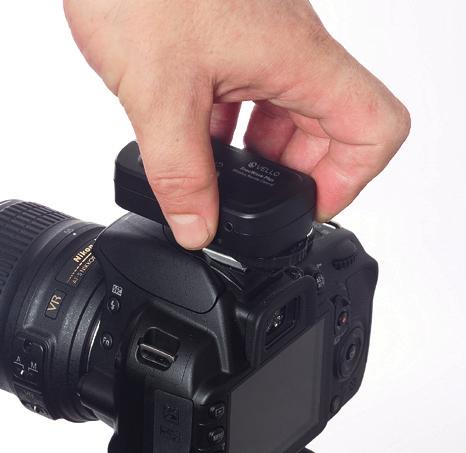 8 Mounting the Receiver If using the FreeWave wirelessly, mount the Receiver on your camera s hot shoe, facing