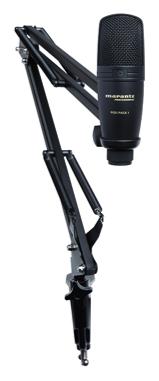 NOVO - USB Microphone POD PACK 1 - Podcasting Kit - Condenser Microphone and Broadcast- Style Boom Arm - All- steel construction - Dual suspension springs for stable angle - Fully adjustable
