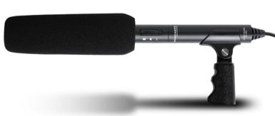 field use AUDIO SCOPE SG- 5BC - Short shotgun style with excellent off- axis rejection - Two selectable patterns - cardioid and supercardioid - Battery- operated - Integral cable with 3.