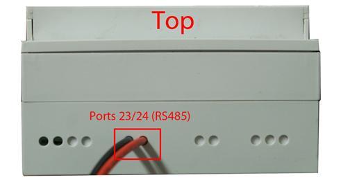23/24 (RS485) Connect two wires/twisted pair from