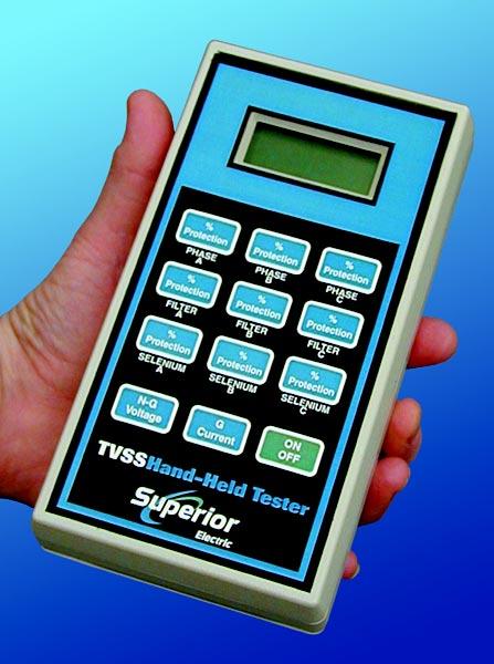 TVSSHand-Held Tester For TVSS Series STABILINE Transient Voltage Surge Suppressors Features and Benefits Economical and easy-to-use Senses percentage of protection available Monitors