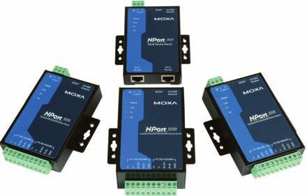 Industrial Networking Solutions NPort 5200 Series 2-port RS-232/422/45 serial device servers Small size for easy installation Versatile socket operation modes, including TCP Server, TCP Client, and