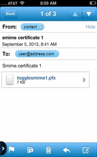 Importing Contact Certificates S/MIME, Email Encryption, and Email
