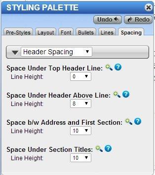 In addition, use the drop down boxes to look at different line styles.