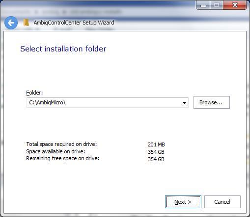 Figure 3: Installation Options Keep the default C:\AmbiqMicro\ as the installation folder, click Next to accept it. In the next panel, choose a Typical installation.