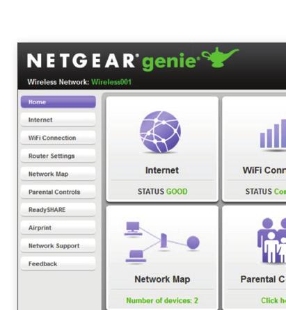 NETGEAR genie Home Networking Simplified Home network manager Turbo Transfer Share files within your home network between PC, Mac or Android Makes any printer AirPrint