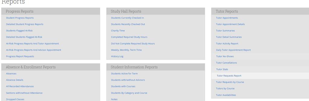 SSC-Campus Reports SSC-Campus features a number of useful reporting tools to track students and their participation in services.
