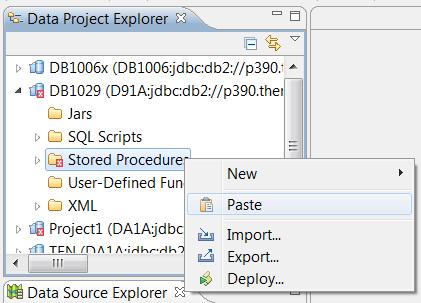 Copy / Paste, or Drag /Drop into the Stored Procedure folder in the Data Project Explorer area.
