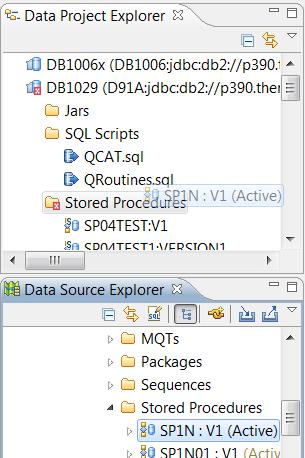 Drag & Drop Drag and Drop Highlight the procedure within the database and schema in the Data