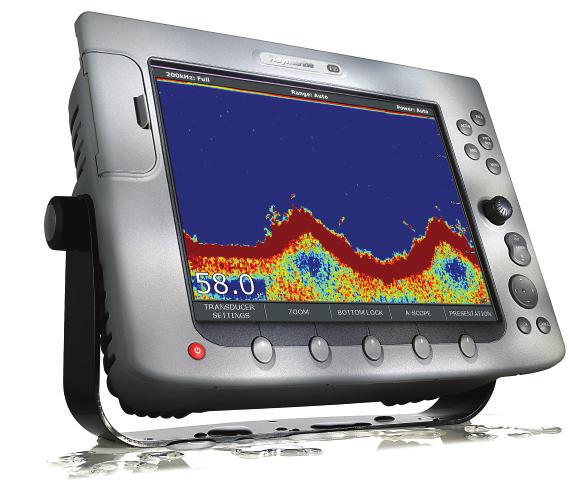 Digital Fishfinder Auto adaptive digital transmitter / receiver Color enhanced high resolution display Dual frequency 200/50 Khz operation A-scope real time sonar display Bottom lock