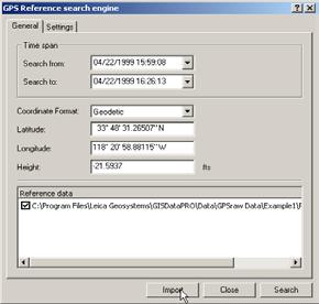 4.6 Importing GPS Reference Data (continued) If the file you have downloaded off the Internet is compressed (zipped - a.