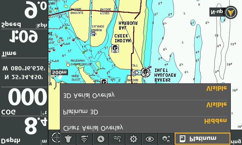 Set up Navionics When a Navionics map card is installed and selected as the map source, additional menus are added to the menu system.