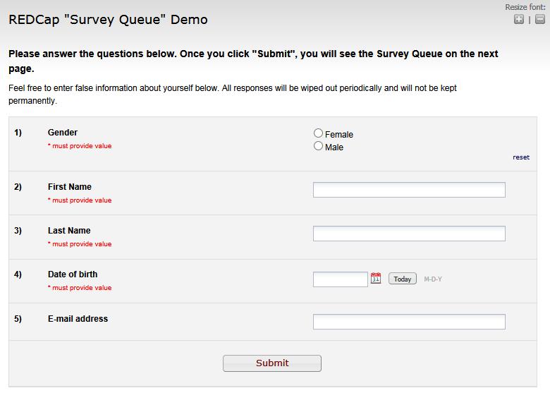 DEMO LINK To see a quick demo of the Survey Queue and how it can be used,