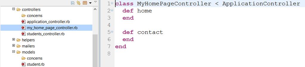 Navigating to my_home_page/home... u The home method of the Controller class is executed first u Empty for now u Then the corresponding view is executed u home.