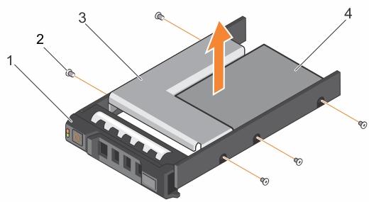 NOTE: Hot swappable hard drives are supplied in hot swappable hard drive carriers that fit in the hard drive slots. 1 If installed, remove the hard drive carrier blank.
