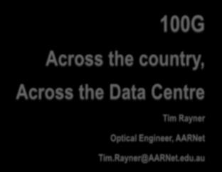 Data Centre Tim Rayner Optical