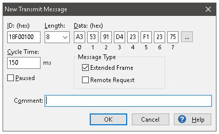 The CAN data format is hexadecimal by default. Do the following to transmit a CAN message with PCAN-View: 1.