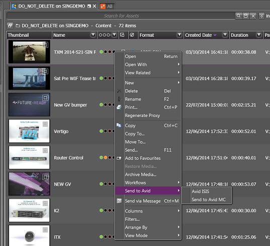 The open GV STRATUS platform integrates with all the the leading nonlinear editors, including Avid NLEs.