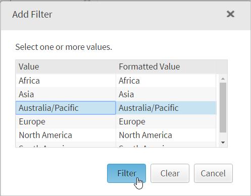 can specify your filter.
