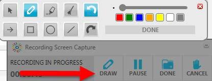 You also can change the size and color of what you are drawing, and the tool allows you to clear everything, or undo and redo.