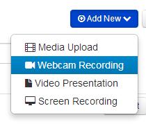 Recrding frm Webcam Use the Recrd frm Webcam feature t create webcam media such as welcme messages, intrductins, assignment instructins, simple demnstratins, and ther recrdings.