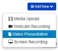 Creating New Media The Add Vide Presentatin page is displayed. 2. On the Add Vide Presentatin page, click Uplad Dcument. 3. In the Uplad Dcument windw, click Brwse yur desktp. 4.