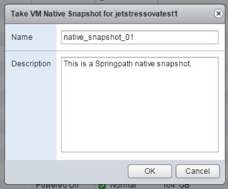 All snapshots are still managed the same way that the VMware administrator is familiar with, namely the Snapshot Manager built into the Web Client.