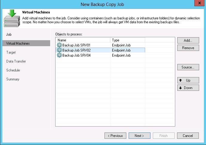 Performing Backup Copy for Veeam Endpoint Backups You can configure backup copy jobs that will copy backups created with Veeam Endpoint Backup to a secondary backup repository.