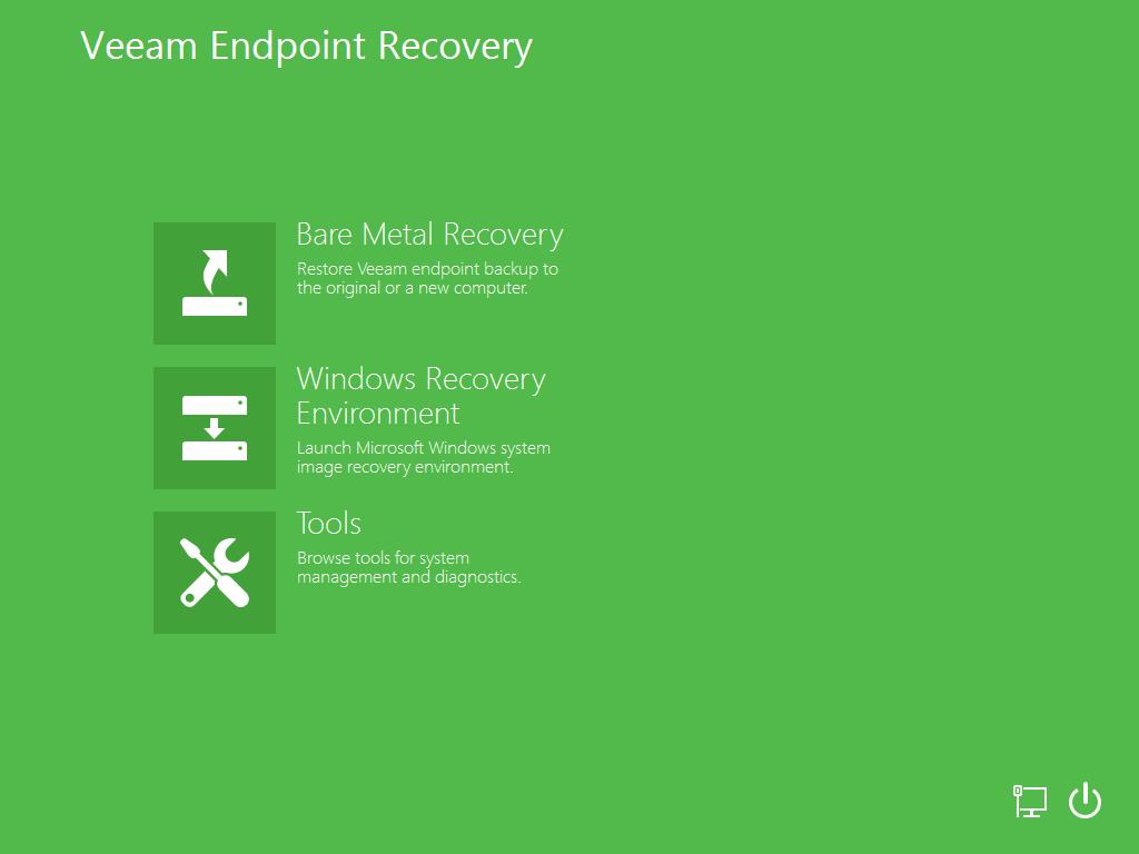 Step 1. Boot from Veeam Recovery Media To boot from the Veeam Recovery Media: 1. [For CD/DVD/BD] Power on your computer.