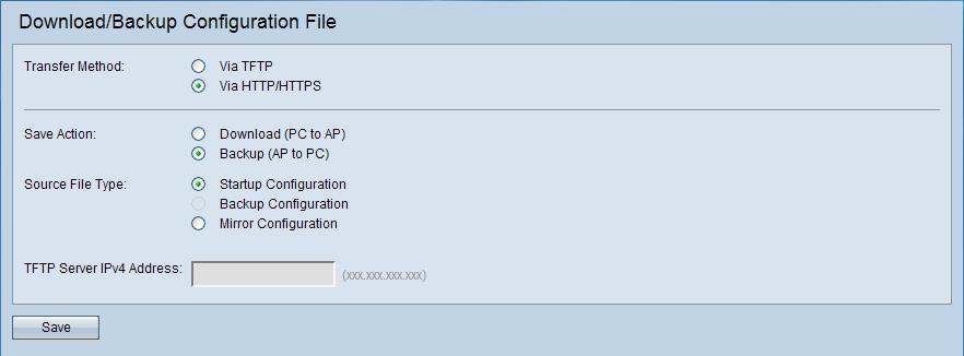 Administration Download/Backup Configuration File 3 STEP 1 Select Administration > Download/Backup Configuration File in the navigation pane.
