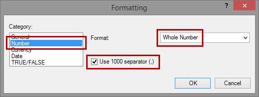 11. Check the Use 1000 Separator checkbox. Figure 26 Reviewing the Calculated Field Formatting 12. Click OK. 13. Notice the formatting applied to the calculated field value. 14.
