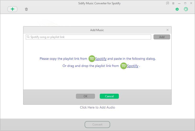 Import Spotify Music Delete Spotify Music Adjust Output Settings Convert Spotify Music Check History