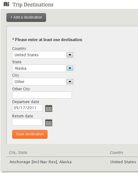Click Save destination. To add more destinations, continue to select Add a destination. Once all destinations have been added scroll to the next section.