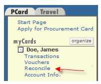 Click on the + next to the cardholder s name