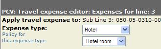 You will need to define: Expense type Details about the expense Dollar