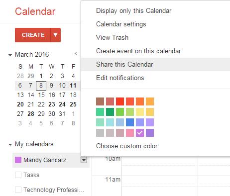 Edit your calendar's name 1. On your computer, open Google Calendar. 2. On the left side of the page, click My calendars. 3. To the right of your calendar, click the dropdown menu > Calendar settings.