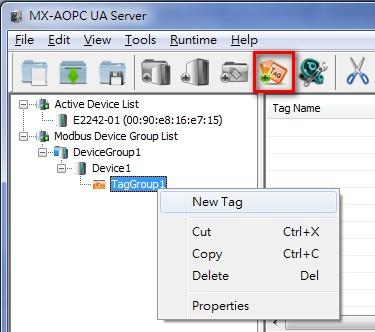Modbus Tags In this section we explain how to use the configuration console to add, edit, delete, and move a Modbus tag.